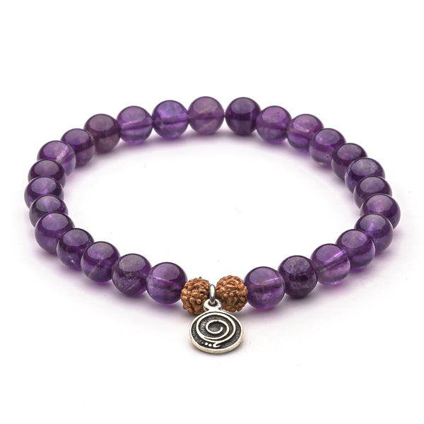 Amethyst Crystal Gemstone Healing Bracelet Gifts For Women Yoga Bracelet  Gifts