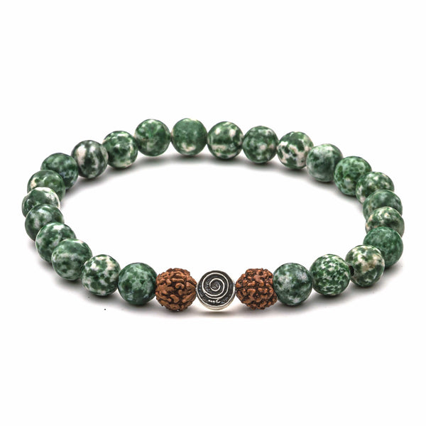 FOCUS ON GRATITUDE TREE AGATE BRACELET MEN'S